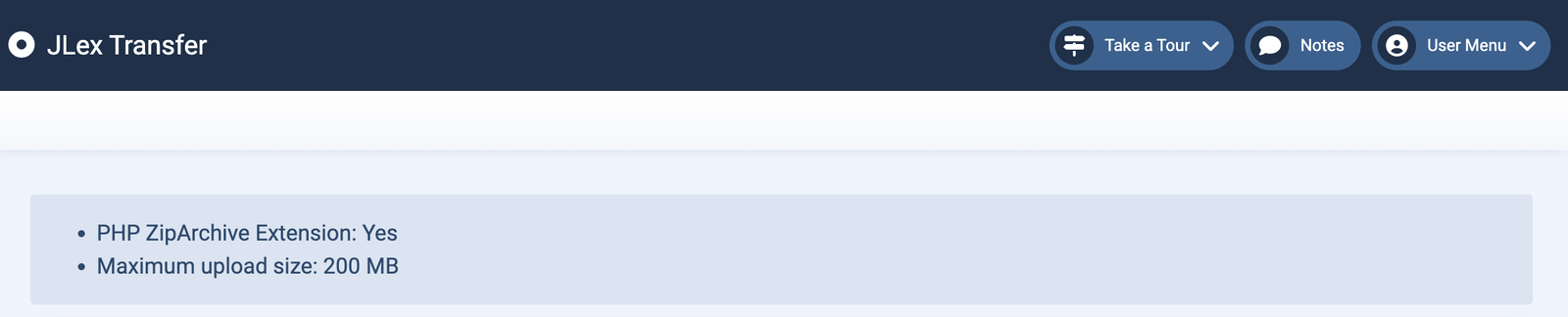 jlextransfer php params